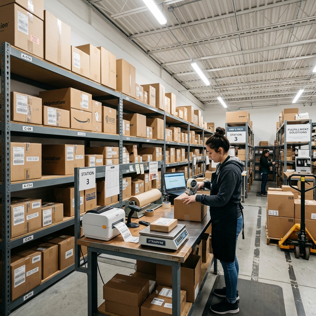 Prijana 2,300 sq ft boutique fulfillment center — pick, pack, and prep